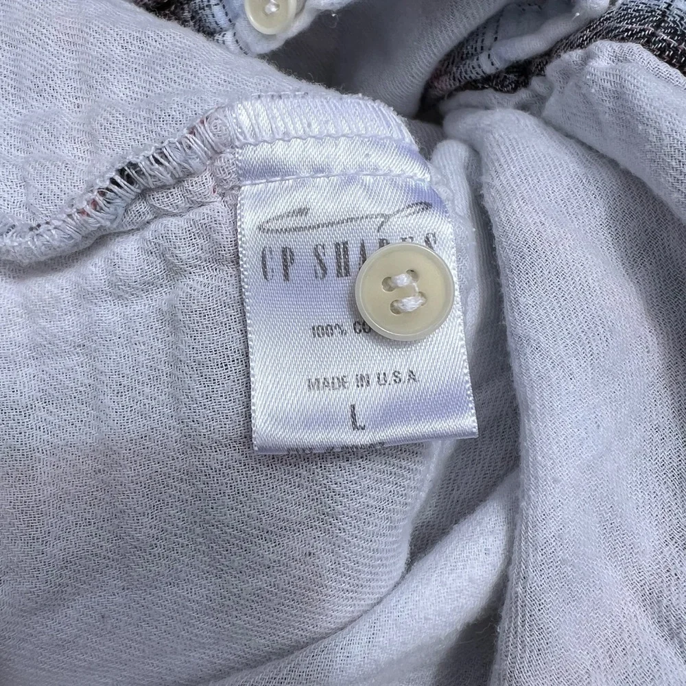 CP Shades Button front Long Sleeve Plaid Shirt - Size L - Picture 5 of 6
